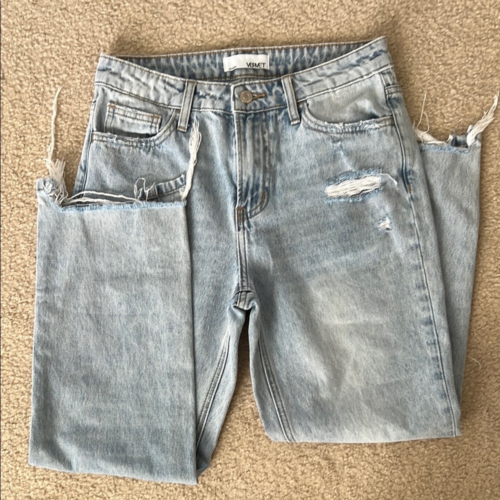 Light Blue Distressed Jeans